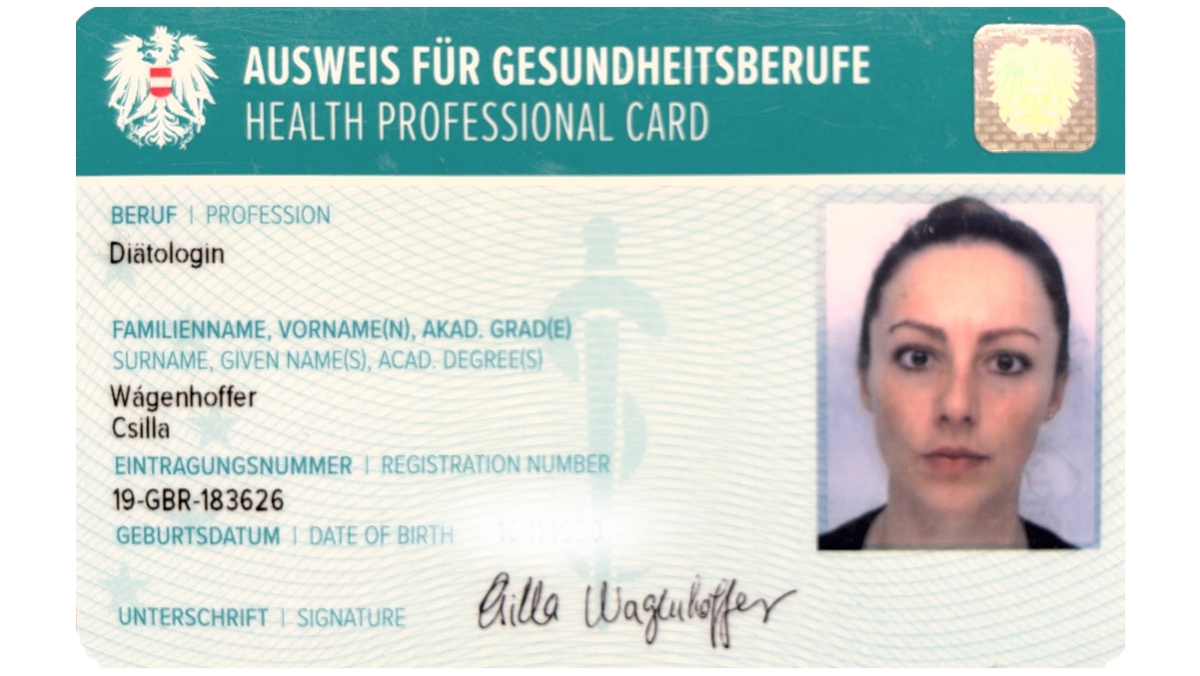 Eingetragen im Gesundheitsberuferegister